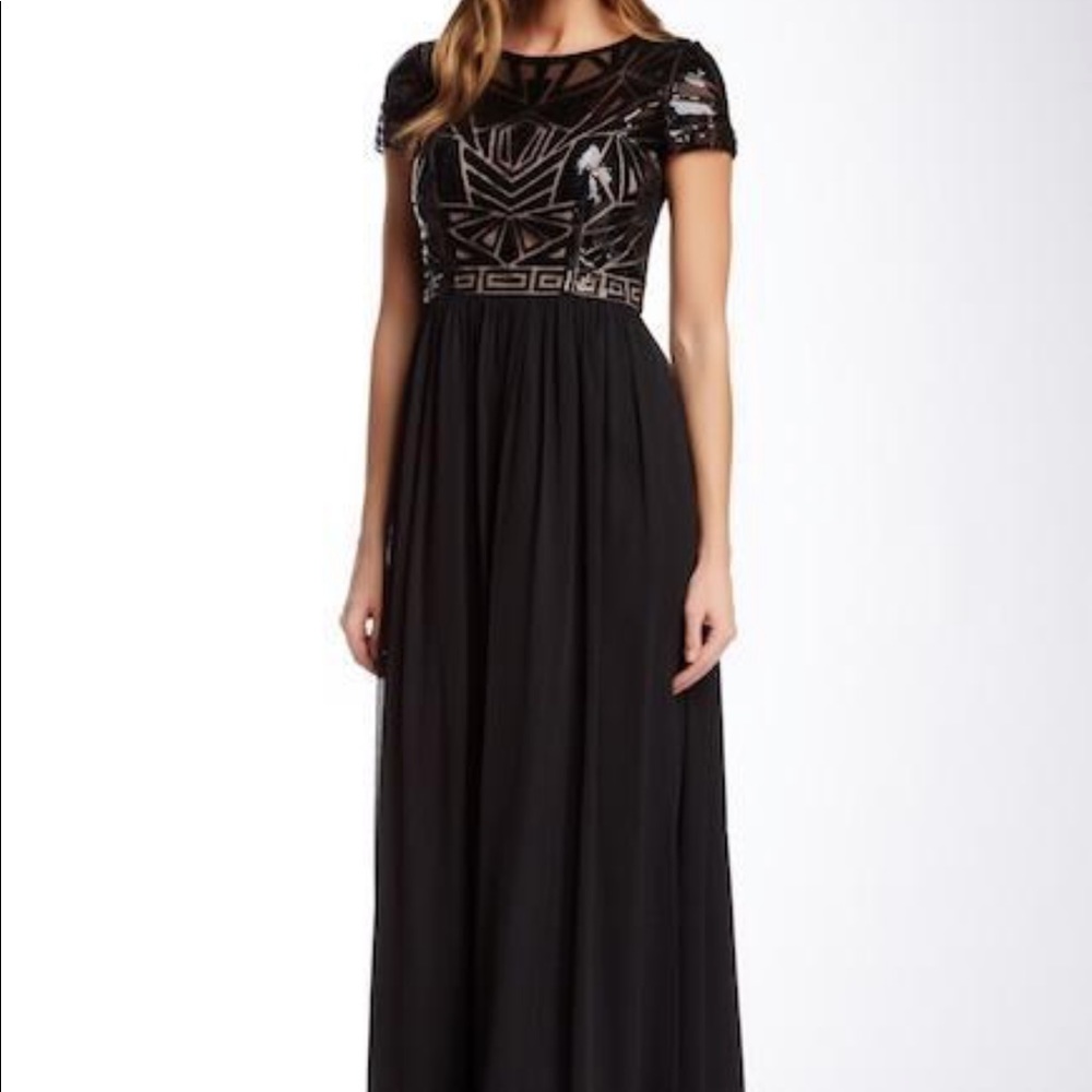 Illusion Bateau Chiffon A-Line Dress